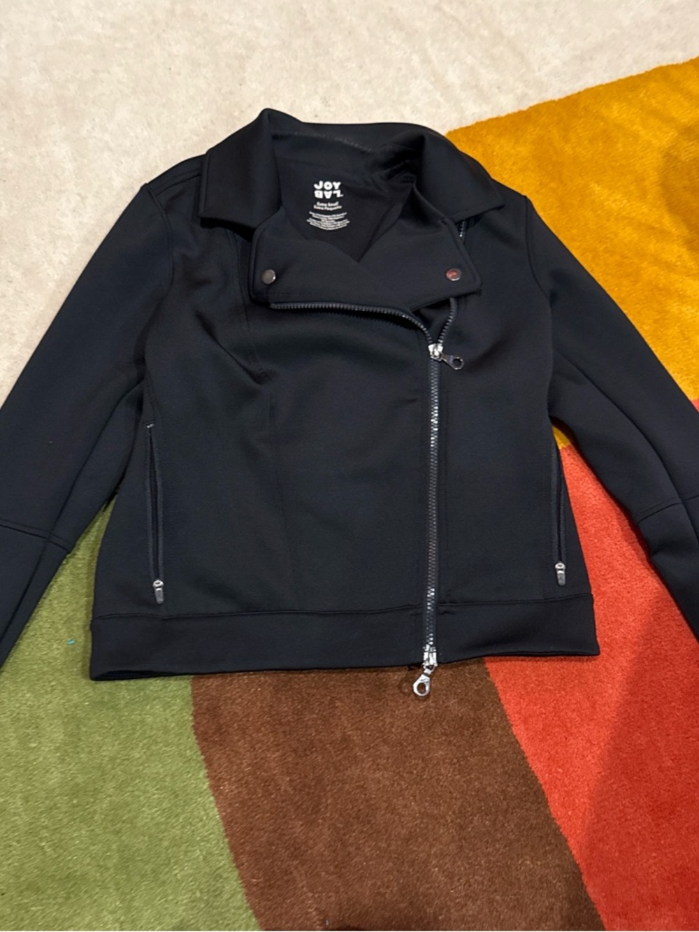 JoyLab Black Asymmetrical Zip Moto Jacket